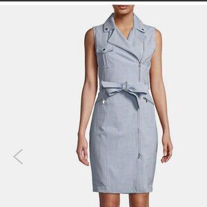 Calvin Klein Sleeveless Moto Dress